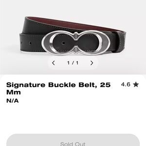 Coach Black Belt with Silver Buckle